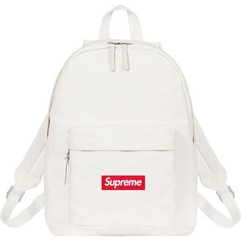 Bolsas Supreme Canvas Backpack Blancas | Supreme 466SO